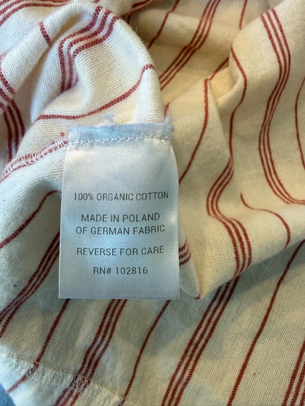 Garnet Hill Vertical Stripes Organic Cotton Robe - Picture 4 of 4